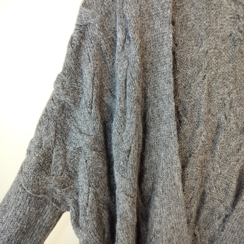 Eileen Fisher Wool Mohair Cardigan Sweater Size XL Cable Knit Open Front Minimal - Picture 4 of 12